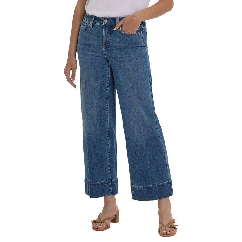 Nydj Womens Teresa Stillwater Lake Wide Leg Jean